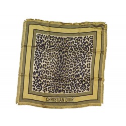 NEUF FOULARD CHRISTIAN DIOR DIORTWIN MIZZA LEOPARD CARRE 70 CM NEW SCARF 390€