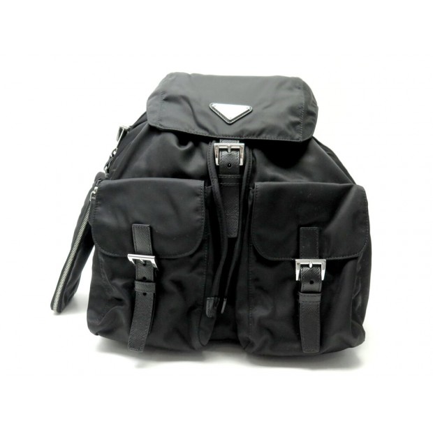 NEUF SAC A DOS PRADA MOYEN TOILE RE-NYLON NOIRE NEW CANVAS BACKPACK BAG 1900€