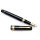 STYLO PLUME OMAS PARAGON A PISTON EN RESINE NOIRE GOLD BLACK RESIN FOUNTAIN PEN