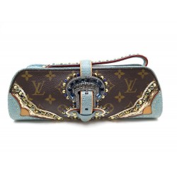 NEUF RARE POCHETTE LOUIS VUITTON LES EXTRAORDINAIRES 2005 MONOGRAM & LEZARD 