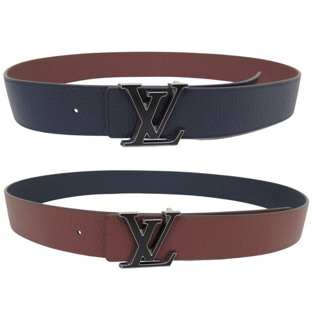 NEUF CEINTURE LOUIS VUITTON LV TILT M0027 95 CUIR TAURILLON REVERSIBLE BELT 630€