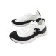 NEUF CHAUSSURES CHANEL BASKETS G38332 36 EN TRICOT BLANC + BOITE SNEAKERS 1400€