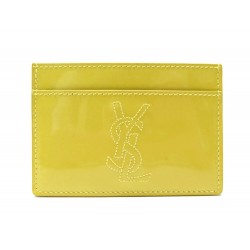 NEUF PORTE CARTES SAINT LAURENT LOGO YSL 52908 EN CUIR VERNIS CARDS HOLDER 275€