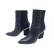 CHAUSSURES HERMES BOTTINES PROOF H172054Z 39 CUIR ET DAIM BLEU ANKLE BOOTS 1600€