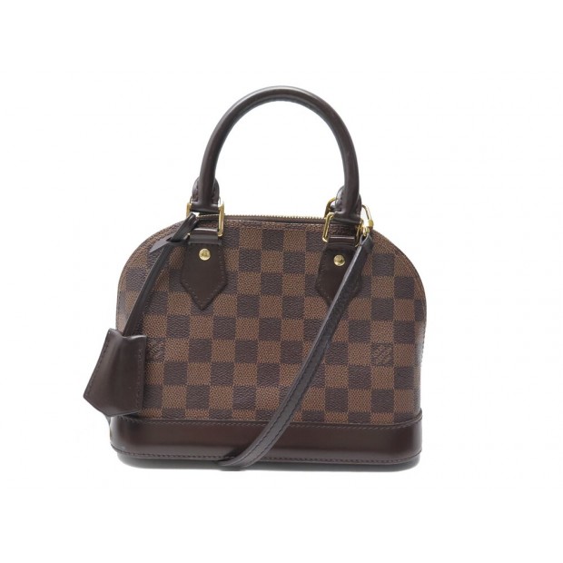 SAC A MAIN LOUIS VUITTON ALMA BB TOILE DAMIER EBENE BANDOULIERE HAND BAG 1550€