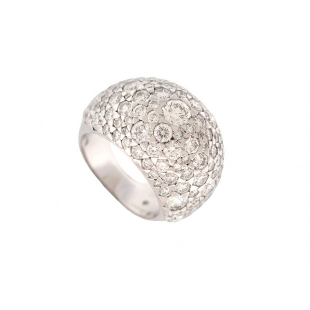 NEUF BAGUE DE BEERS ICE ON FIRE T53 EN OR BLANC ET DIAMANT 6.57 CT RING 26000€