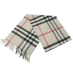 NEUF ECHARPE BURBERRY CHECK TARTAN EN CACHEMIRE CASHMERE ICON SCARF NEW 490€