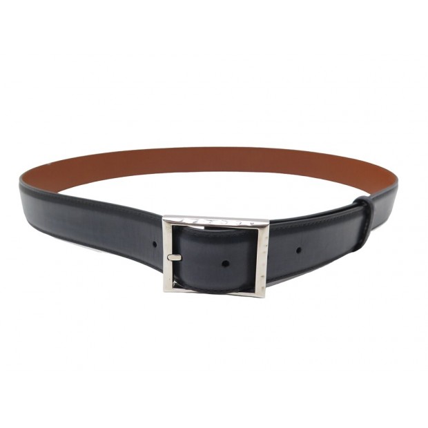 CEINTURE BERLUTI CLASSIC 35MM T105 CUIR BLEU PATINE BLOUCLE PALLADIEE BELT 580€