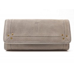 PORTEFEUILLE JEROME DREYFUSS PAF EN CUIR GRIS SOURIS GREY LEATHER WALLET 300€