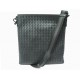 NEUF SAC BOTTEGA VENETA 276357 MESSENGER CUIR INTRECCIATO GRIS BANDOULIERE 1800€