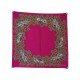 VINTAGE FOULARD CHANEL CARRE EN SOIE FUSHIA BIJOUX CABOCHONS PERLES SCARF 530€