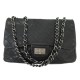 SAC A MAIN CHANEL 2.55 GRAND JUMBO CUIR SOUPLE MATELASSE NOIR SIMPLE RABAT 8900€