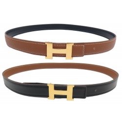 NEUF CEINTURE HERMES BOUCLE MINI CONSTANCE H 24MM 90 REVERSIBLE BOX BELT 705€