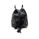 SAC A MAIN PRADA SEAU CLOUTE B5061M CUIR NOIR BANDOULIERE BUCKET HAND BAG 2400€