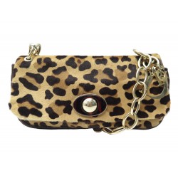 SAC A MAIN CHRISTIAN DIOR POULAIN LEOPARD CUIR CANNAGE MARRON BANDOULIERE 2500€