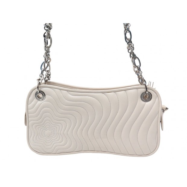 NEUF SAC A MAIN MONTBLANC STARISMA ALCINA POCHETTE EN CUIR ECRU CLUTCH BAG 1100€