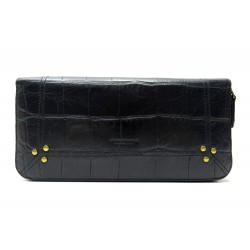 PORTEFEUILLE JEROME DREYFUSS MALCOLM CUIR VACHETTE FACON CROCO WALLET 350€