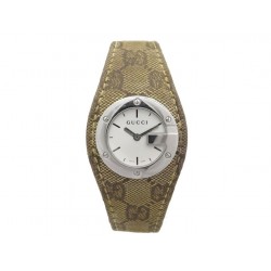 MONTRE GUCCI 104 FORCE TOILE MONOGRAMMEE 