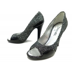 CHAUSSURES CHANEL TWEED FILS METALLISES G29862 40.5 ESCARPINS SHOES PUMPS 1200€