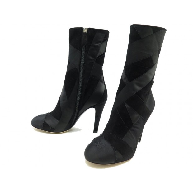 NEUF CHAUSSURES CHANEL BOTTINES COSMOPOLITE INTERLOCKING G29685 38.5 SHOES 1650€