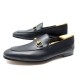 NEUF CHAUSSURES GUCCI MOCASSINS JORDAAN A MORS 11 45 CUIR NOIR BOITE LOAFER 820€