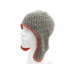 BONNET HERMES NORDIQUE A RABAT MOTIF H T SM 54 EN CACHEMIRE CASHMERE HAT 390€