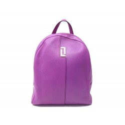 NEUF SAC A DOS LANCEL L DE LANCEL A08928 EN CUIR GRAINE VIOLET BACK PACK 575€