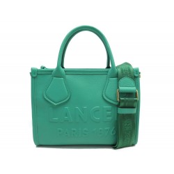 NEUF SAC A MAIN LANCEL CABAS JOUR A12995 CUIR VERT BANDOULIERE NEW HAND BAG 495€