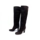 BOTTES LORO PIANA EN DAIM MARRON 40.5 TALONS HAUTS 10 CM BROW DEER BOOTS 1100€