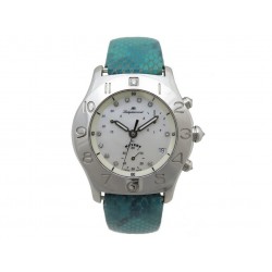 MONTRE MEYERS LADY DIAMOND CHRONO 101500 36 MM QUARTZ ACIER DIAMANTS WATCH 5550€