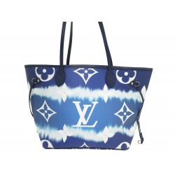 SAC A MAIN LOUIS VUITTON NEVERFULL EN TOILE MONOGRAM LV ESCALE MM ED LIMITEE BAG