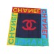 FOULARD CHALE ETOLE CHANEL LOGO CC EN COTON MULTICOLORE COTTON SHAWL SCARF 1240€