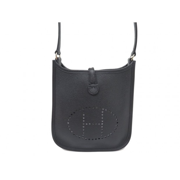 NEUF SAC A MAIN HERMES EVELYNE 16 MINI CUIR EPSOM NOIR BLACK LEATHER HAND BAG