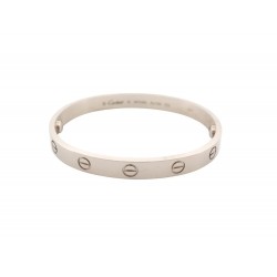 NEUF BRACELET CARTIER LOVE CRB6067617 OR BLANC GRIS 18K T 16 STRAP BANGLE 8550€