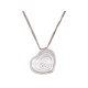 COLLIER CHOPARD HAPPY SPIRIT 79/5523 4 COEURS 154 DIAMANTS 2 OR BLANC NECKLACE