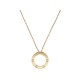 NEUF COLLIER CARTIER LOVE 3 DIAMANTS 45 EN OR JAUNE 18K GOLDEN NECKLACE 5450€