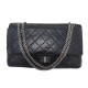 SAC A MAIN CHANEL 2.55 MAXI JUMBO CUIR MATELASSE NOIR BANDOULIERE HANDBAG 11700€