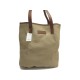 NEUF SAC A MAIN CHOPARD CABAS EN TOILE BEIGE & CUIR MARRON POCHON TOTE BAG PURSE