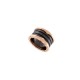 BAGUE BULGARI B.ZERO 1 345853 T56 EN OR ROSE 18K CERAMIQUE NOIRE GOLD RING 2300€