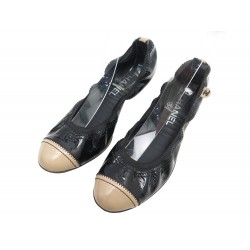 NEUF CHAUSSURES CHANEL BALLERINES G27398 39 BOITE POCHON FLAT BALLET SHOES 890€