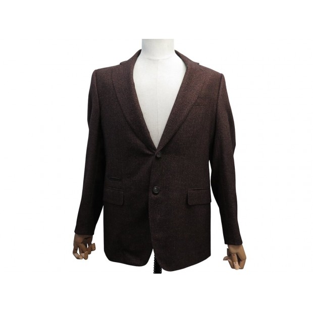 NEUF VESTE BERLUTI BLAZER TORTONA EN LAINE MARRON 50 M WOOL JACKET VEST 3300€