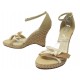 NEUF CHAUSSURES CHRISTIAN DIOR SANDALES 37.5 ESPADRILLES A TALONS COMPENSES 990€