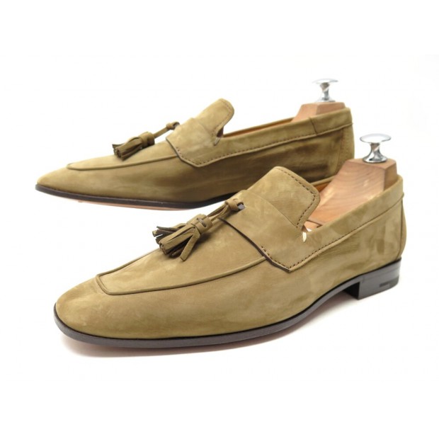 NEUF CHAUSSURES BERLUTI MOCASSINS LORENZO A PAMPILLES 6 40 EN CUIR LOAFERS 980€