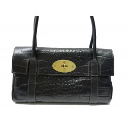 NEUF SAC A MAIN MULBERRY BAYSWATER CUIR NOIR BLACK LEATHER HAND BAG PURSE 1400€