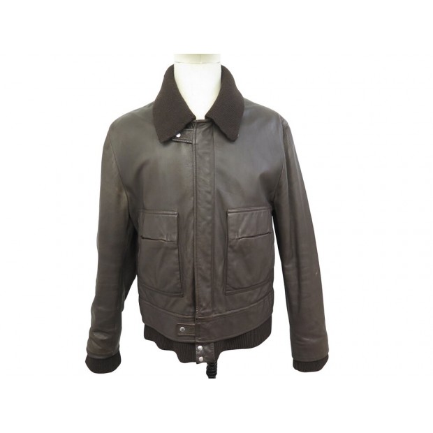 BLOUSON AVIATEUR LOUIS VUITTON EN CUIR DE CHEVRE 54 L COAT FLIGHT JACKET 5050€