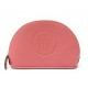 NEUF TROUSSE MOYNAT ZIPPY DEMI LUNE CUIR ROSE FLAMINGO POCHETTE MAIN CLUTCH 439€