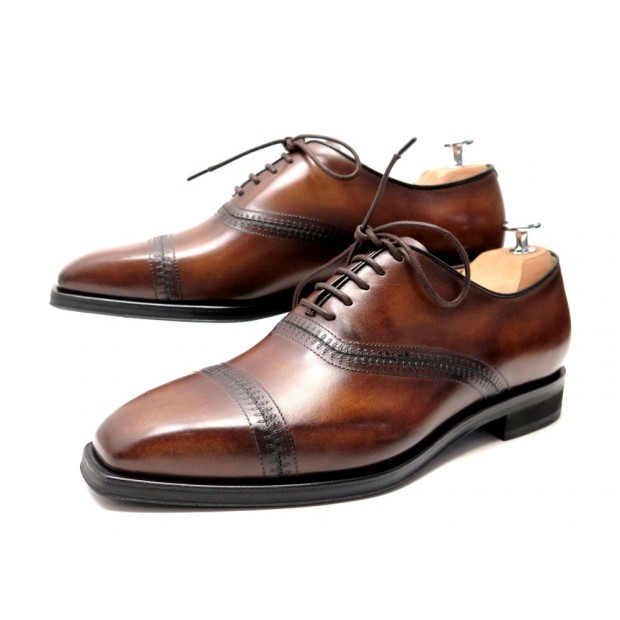 NEUF CHAUSSURES BERLUTI RICHELIEU BLAKE S5704-001 7 41 CUIR LEATHER SHOES 2200€