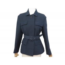 NEUF VESTE CHRISTIAN DIOR BAR CEINTUREE 041V10A1166 38 M LAINE BLEU MARINE 3600€