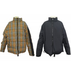 NEUF BLOUSON BURBERRY DRAYTON REVERSIBLE TARTAN LOGO 54 XL DOUDOUNE COAT 1550€