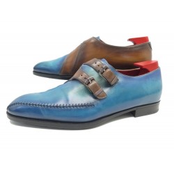 NEUF CHAUSSURES BERLUTI DOUBLE BOUCLES ART CICATRICE LEV KHESIN 8 42 SHOES 2590€